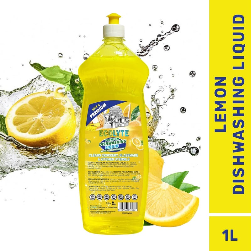 ECOLYTE+ سائل غسيل الصحون ECOLYTE+ الفاخر بالليمون - Image 3